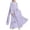 Purple, variant on Abayas Dress for Girls Muslim Dress with Hijab Flowy Layered Chiffon Islam Kaftan Robe Open Front Cardigan Prayer Dress