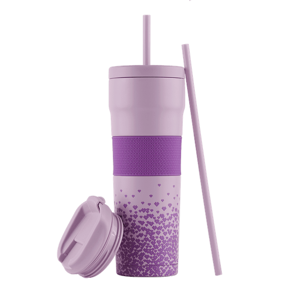 Termo Corazones Tessa lila 700ml