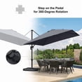 thumbnail image 4 of PURPLE LEAF 10x10 Ft Cantilever Umbrella Square Outdoor Patio Umbrella Large Offset Hanging Umbrella Aluminum Umbrella with 360°Rotation Adjustable Garden Pool Umbrella,Gray, 4 of 17