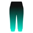 thumbnail image 4 of Fanxing Women Summer Drawstring Sweatpants Loose Fit Tie Dye Gradient Casual Cropped Pants Comfy Jogger Capri Pants Mint Green,XXXL, 4 of 6