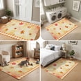 thumbnail image 5 of Area Rugs 3'x5', Maple Leaves Fall Carpet Runner Indoor Outdoor Rugs Home Decor Aesthetic, Thanksgiving Farmhouse Orange Plaid Non Slip Mats Washable Accent Rug for Living Room Bedroom, 5 of 8