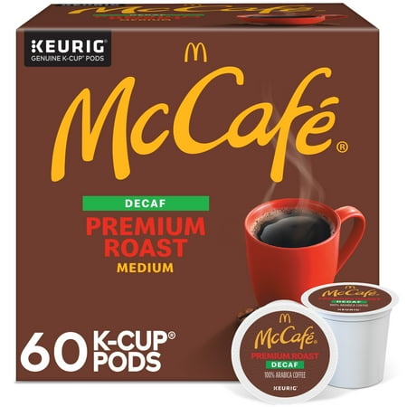 McCafe, Decaf Premium Medium Roast K-Cup Coffee Pods, 60 Count