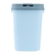 thumbnail image 1 of GOOHOCHY bote de basura de plástico con botón pulsador, práctico para bolsas de basura, silencioso, cuadrado, de gran capacidad, elegante, para sala de estar, cocina, con tapa, tamaño S (azul cielo)., 1 of 8