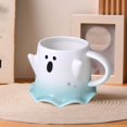 thumbnail image 6 of Ceramic ghost mug, Halloween Creative Spooky Cup with Cute Face, Cute Mug for Men, Women & Teens - Microwave & Dishwasher Safe (Blue), 6 of 13
