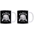 thumbnail image 1 of ThisWear Funny Pluto Gifts Pluto Never Forget Mars Rover 11 ounce 2 Pack Coffee Mugs Black, 1 of 4
