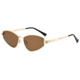 thumbnail image 1 of Lunettes Anti-Lumière en Métal Punk pour Femmes Mode Cyclisme Extérieur Hommes Lunettes Rétro Colorées UV400, 1 of 5