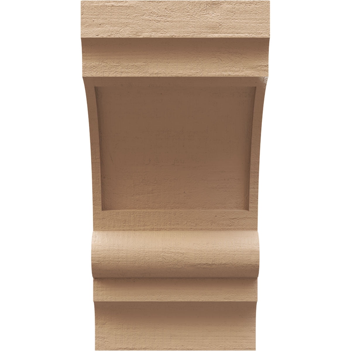 7"W x 7"D x 14"H Wide Diane Rough Cedar Woodgrain TimberThane Corbel, Primed Tan