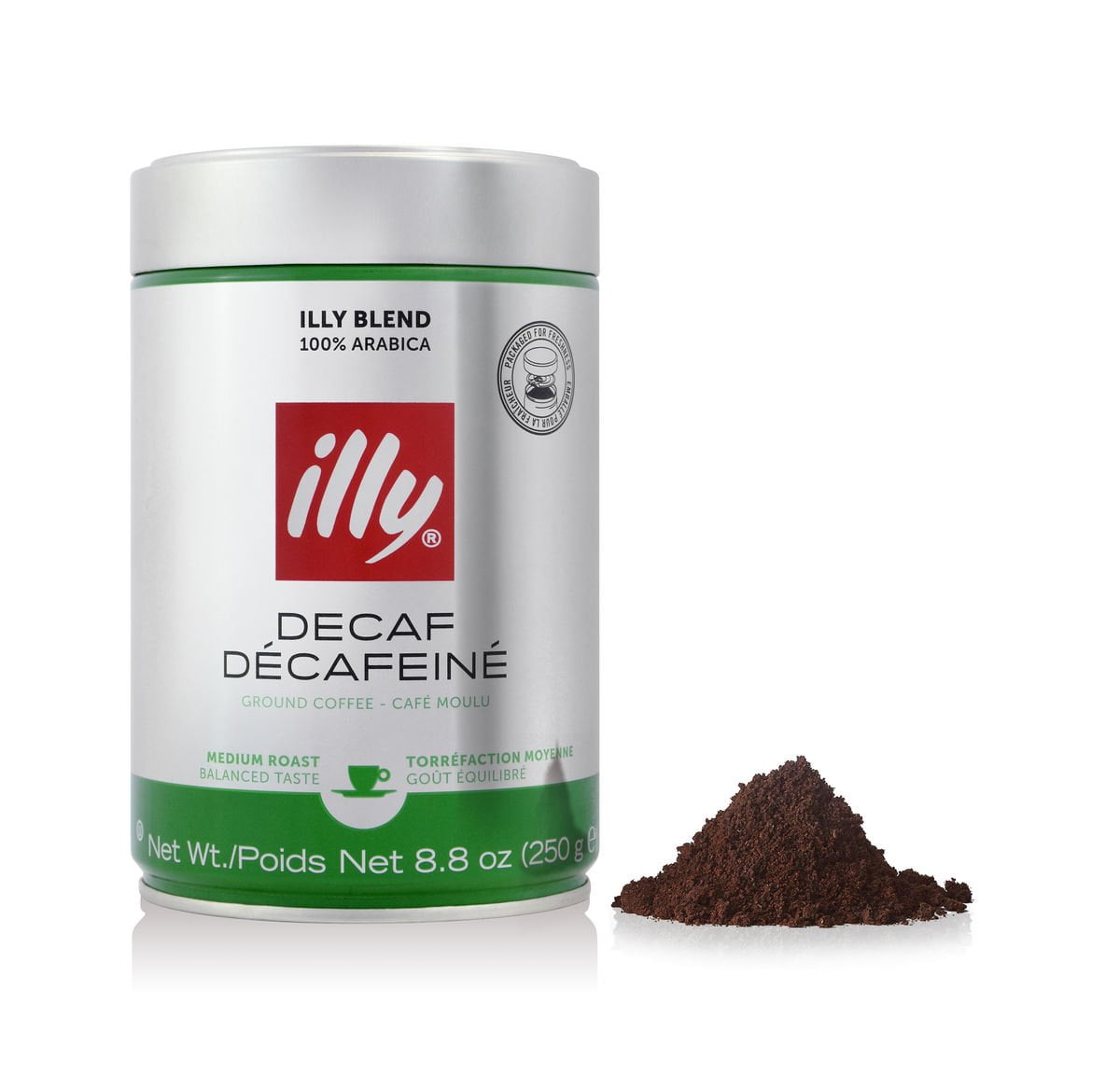 illy Decaf Ground Coffee, Original, 8.8 Oz
