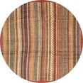 thumbnail image 1 of Ahgly Company Indoor Round Abstract Red Abstract Area Rugs, 8' Round, 1 of 6