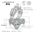 thumbnail image 3 of Wedding Ring Sets His And Hers Couples Women Marquise Diamond Moissanite Sterling Silver Man Wedding Bands, 3 of 8