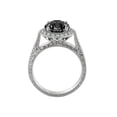 thumbnail image 4 of 14K White Gold 2.60 CTW Black Diamond Ring with Diamonds Halo Filigree With Accents, 4 of 4