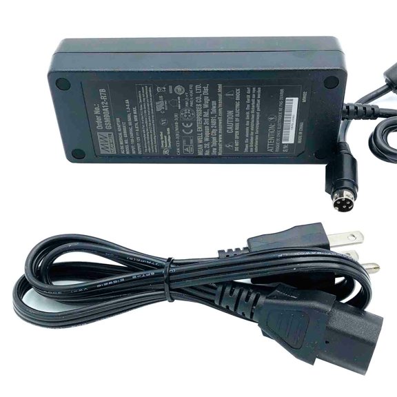 Pre-Owned Mean Well GSM90A12-R7B 12V 80W Power Adapter w/ Power Cord Genuine Black