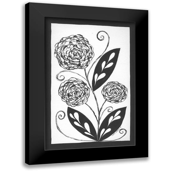 Shamp, Cindy 13x18 Black Modern Framed Museum Art Print Titled - Peony II