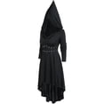 thumbnail image 4 of FcBaudy Robe de Cour, Robes pour Femmes, Robes d'Été pour Femmes Robe Grande Taille pour Femmes à Capuche à Lacets Gothique à Bretelles à Manches Longues Longue Robe Robe de Cour, 4 of 7
