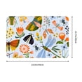thumbnail image 3 of Haiem Insects and Flowers Front Door Mat Indoor Outdoor Entrance, Waterproof All-Season, All-Weather Doormat, Durable Flannel Fabric, Fade Resistant, Low Profile, 16x24in, 3 of 9
