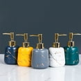 thumbnail image 4 of Qeeadeea/Marble Pattern Design Soap Dispenser With Pump, Refillable Lotion Dispenser For Bathroom Vanity Countertop, Ceramic Shampoo Dispenser-White-250ml/8.8oz, 4 of 9