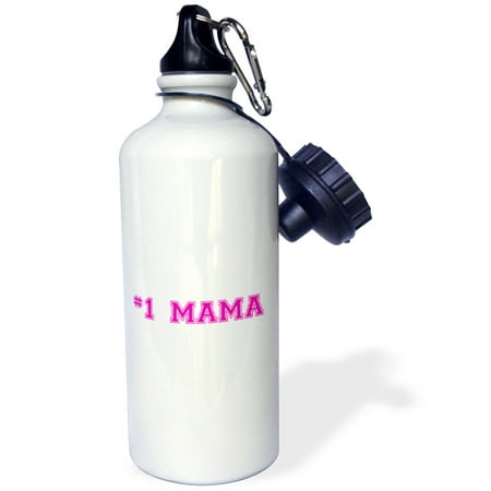 3dRose #1 Mama - Number One Mom in hot pink - for worlds greatest and best moms - good for Mothers day, Sports Water Bottle, 21oz 3dRose #1 Mama - Number One Mom in hot pink - for worlds greatest and best moms - good for Mothers day, Sports Water Bottle, 21oz