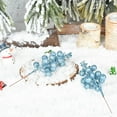 thumbnail image 3 of Gomaty 20 Pack Christmas Glitter Berries Stems, 8 Inch Champagne Artificial Christmas Picks for Christmas Tree Ornaments, DIY Xmas Wreath, Crafts, Holiday and Home Decor (Light Blue), 3 of 8