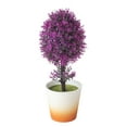 thumbnail image 2 of Visland Artificial Plants Potted Small Artificial Bonsai Fake Plants Faux Hops Flower Grass Artificial Green Leaves with White Pots for Home Desk Office Desktop Decoration Indoor Outdoor Decor, 2 of 4