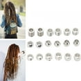 thumbnail image 6 of YAHHU 18 Pcs Dreadlocks Stainless Steel Hair Rings Hair Clips Jewelry Decoration Braids Accessories, Antique Silver, 3.15 inches / 8 cm, 6 of 10