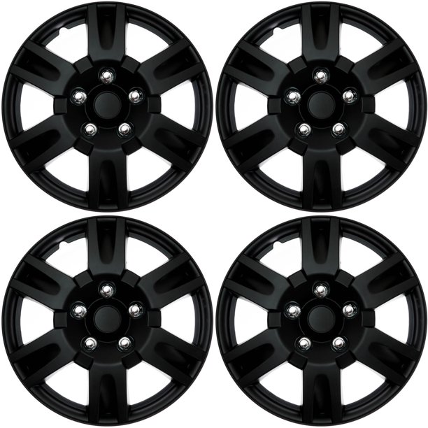 Cover Trend (Set of 4) Black Matte Aftermarket 15" Inch Hubcaps for