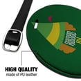thumbnail image 4 of Elf Movie Raised by Elves Round Leather Luggage Card Suitcase Carry-On ID Tag, 4 of 8