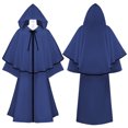 thumbnail image 7 of FNFYFH Renaissance Costumes Cloak with Hood Arm Holes Adults Medieval Hooded Cape for Halloween Cosplay, 7 of 7