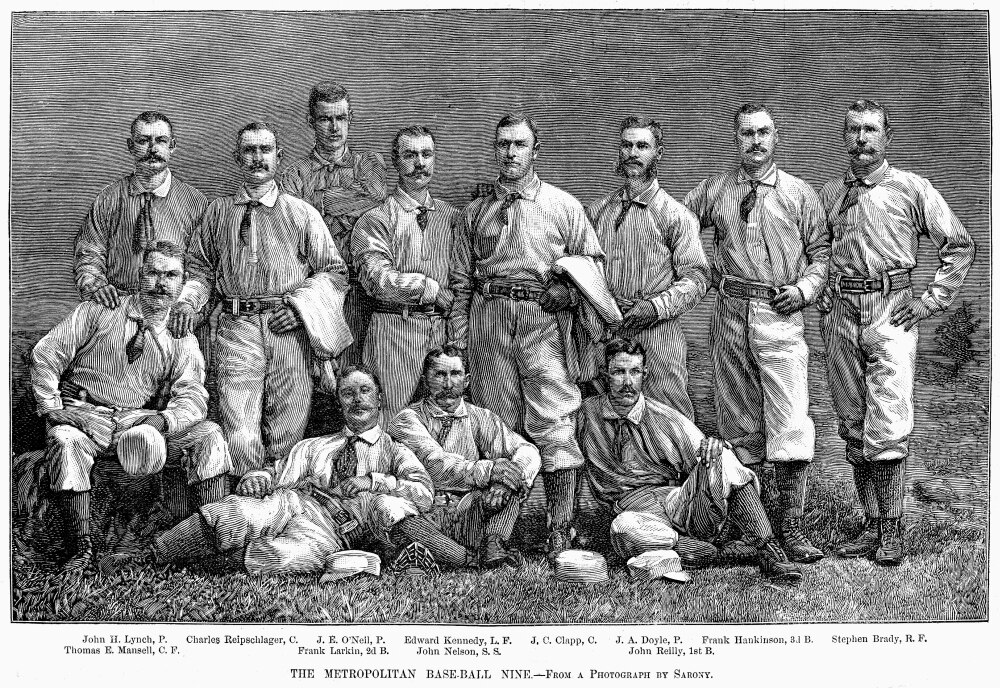 New York Baseball Team. /Nthe Metropolitan Baseball Nine. Late 19Th