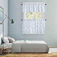 thumbnail image 5 of Blue Boho Floral Kitchen Curtains Sets for Windows 36 Inch Length, Farmhouse Middle Century Flowers Rod Pocket Window Treatments Tier Curtains and Valances Set for Bedroom/Bathroom, 5 of 8