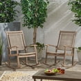 thumbnail image 2 of Amberlyn Outdoor Rustic Wicker Rocking Chairs, Set of 2, Light Brown, 2 of 8
