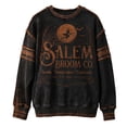 thumbnail image 3 of Women's Oversized Vintage Halloween Sweatshirt Retro Witch Moon Graphic Distressed Long Sleeve Pullover Cozy Fall Autumn Top, 3 of 4
