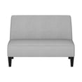 thumbnail image 2 of Andeworld Linen Loveseat Sofa Couch Upholstered Small Loveseat for Bedroom Armless Living Room Chairs Cushioned 2-Seater Settee loveseat (Light Gray), 2 of 7