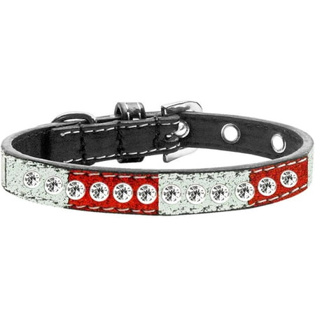 - Clear Jewel One Row Candy Cane Ice Cream Collar Size 14