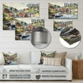 thumbnail image 4 of DESIGN ART Designart "Small Town Harbor Norway III" Port Landscape Metal Wall Art 20 in. wide x 12 in. high, 4 of 5