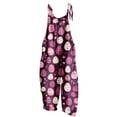 thumbnail image 3 of QATAINLAV Womens Easter Jumpsuits Casual Cold Shoulder Strap Rompers Fashion Rabbit Egg Graphic Print One Piece Pants with Pockets Holiday Clothes Multicolor S Vacation Sale, 3 of 6