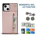 thumbnail image 4 of Allytech for iPhone 14 Plus 2022 Case with Crossbody Strap, PU Leather Stand Wallet Purse Case with Credit Card Slots Zipper Pocket Detachable Shoulder Strap Case for iPhone 14 Plus 6.7", Rosegold, 4 of 12