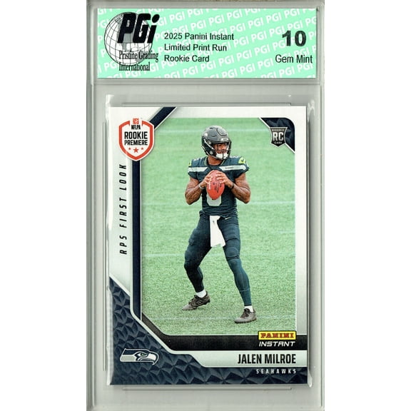 Jalen Milroe 2025 Panini Instant #RPSFL-11 RPS First Look Rookie Card PGI 10