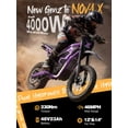 thumbnail image 5 of ESKUTE NOVAX Electric Dirt Bike for Adults/Teens, 4000W 46MPH Fast Electric Motorcycle, 48V 22.8Ah Long Range Battery, Full Suspension, Hydraulic Brakes, Purple with Lock, UL2849, 5 of 7