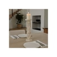 thumbnail image 3 of Decorative Wooden Chain Candle Holer - Modern Pillar Candlestick Holder for Mantel, Entryway Accent, or Dining Table Centerpieces - Elegant Home Decor Accents for Living Room Decor - 14", White, 3 of 12