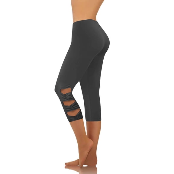 Juslio Leggings for Women Tummy Control Running Athletic Workout Flare Leg,Yoga Pants Ripped High Waisted Leggings