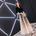 thumbnail image 4 of Vestido de noche elegante, largo, adelgazante, con escote en V, para banquetes y fiestas, de primavera y verano, 4 of 5