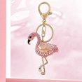 thumbnail image 5 of Flamingo Alloy Rhinestones Keyring,Gold Sparkling Charm Keychain Pendant, 5 of 5