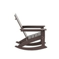 thumbnail image 5 of GARDEN Set of 2 Modern Plastic Outdoor Rocking Chairs for Patio Porch, Dark Brown, 5 of 10