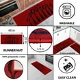 thumbnail image 5 of Chic Cutlery Print Kitchen Runner Rug Red with Soft Wool Effect - 48 x 20 inches, 5 of 5