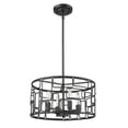 thumbnail image 1 of homeroots lighting 398318 Amoret 4-Light Matte Black Convertible Pendant, 1 of 1