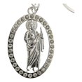 thumbnail image 2 of JOYARIS Llavero San Judas Tadeo Con Piedras Metal Recuerdo Plata DM-0001219, 2 of 4