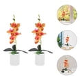 thumbnail image 4 of 2 uds. De orquídeas artificiales en maceta, decoración de mesa de orquídeas artificiales en maceta, 4 of 6