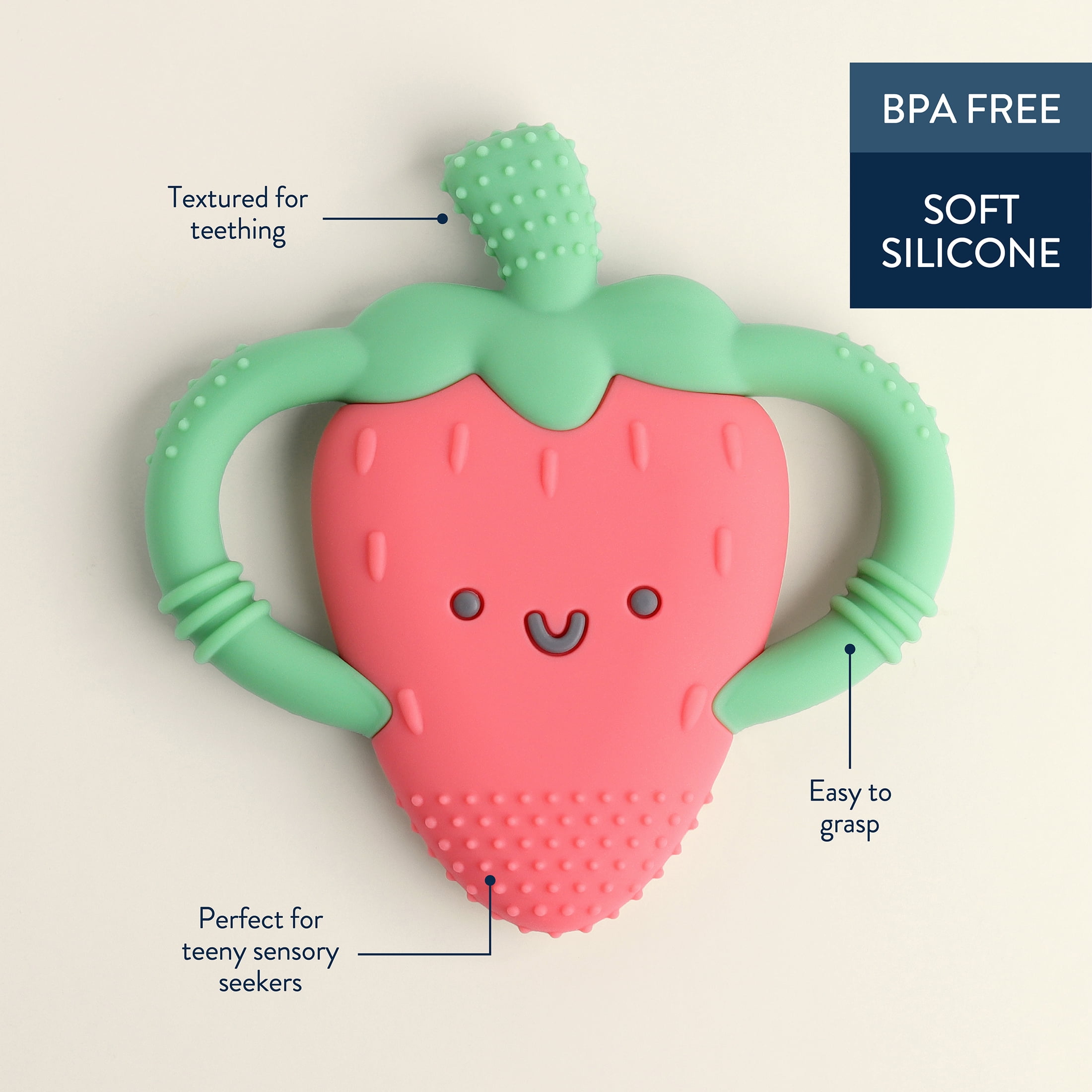 Itzy Ritzy Chew Crew Strawberry Teether