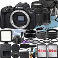 thumbnail image 1 of Canon EOS R50 Mirrorless Camera with RF-S 18-150mm + EF 75-300mm Lens + Mount Adapter + 2 Pack 64GB Memory Card + Case + ZeeTech Accessory, 1 of 9