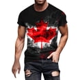thumbnail image 1 of Chandail Canada pour Homme Drapeau Canadien Manches Courtes T-Shirt Érable Haut Col Rond Chandail de Golf Canada, 1 of 3